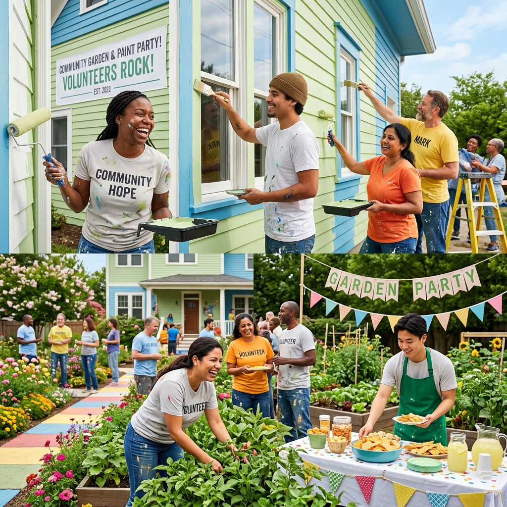 Volunteers community event
